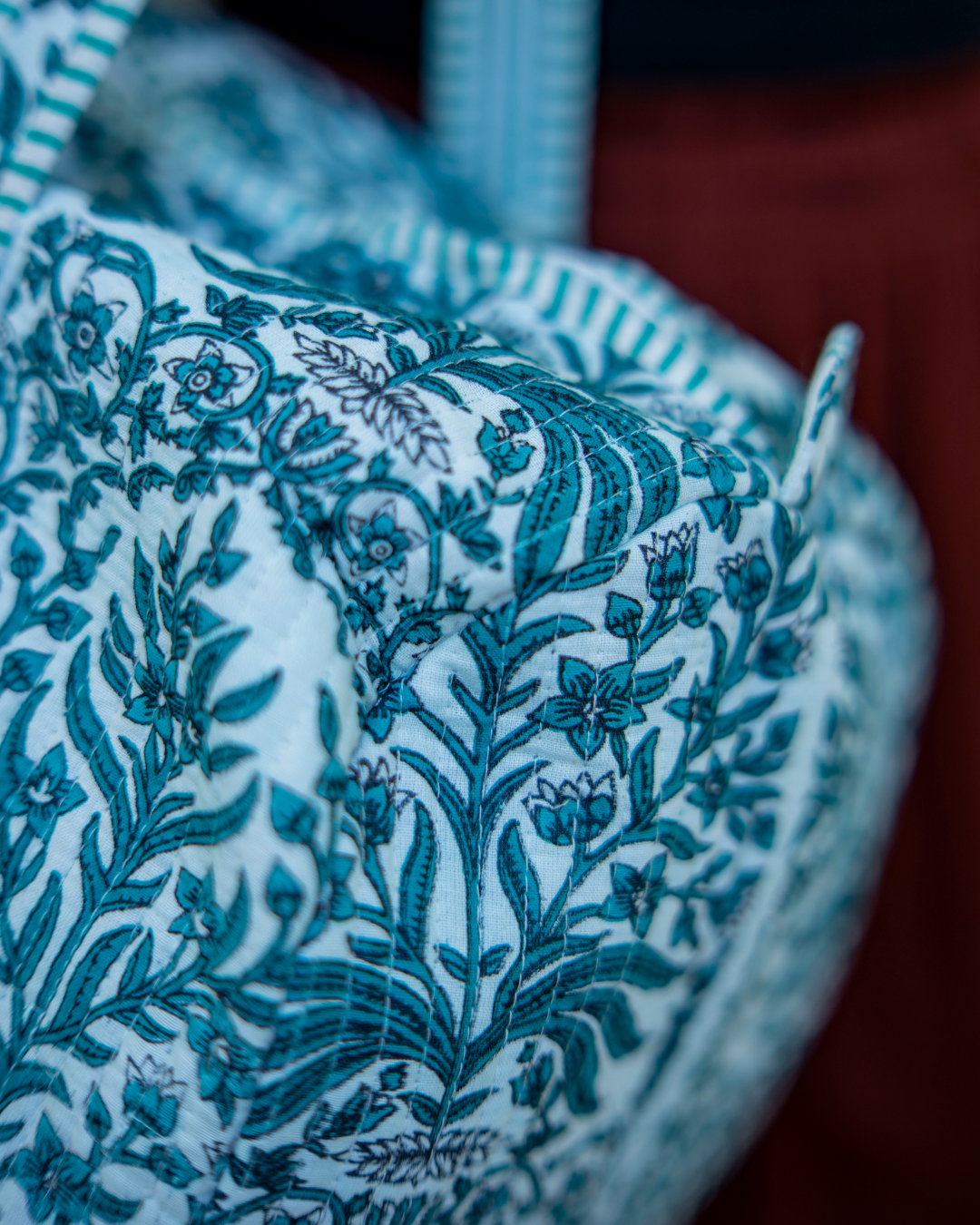 Quilted Floral Bowling Bag - Big