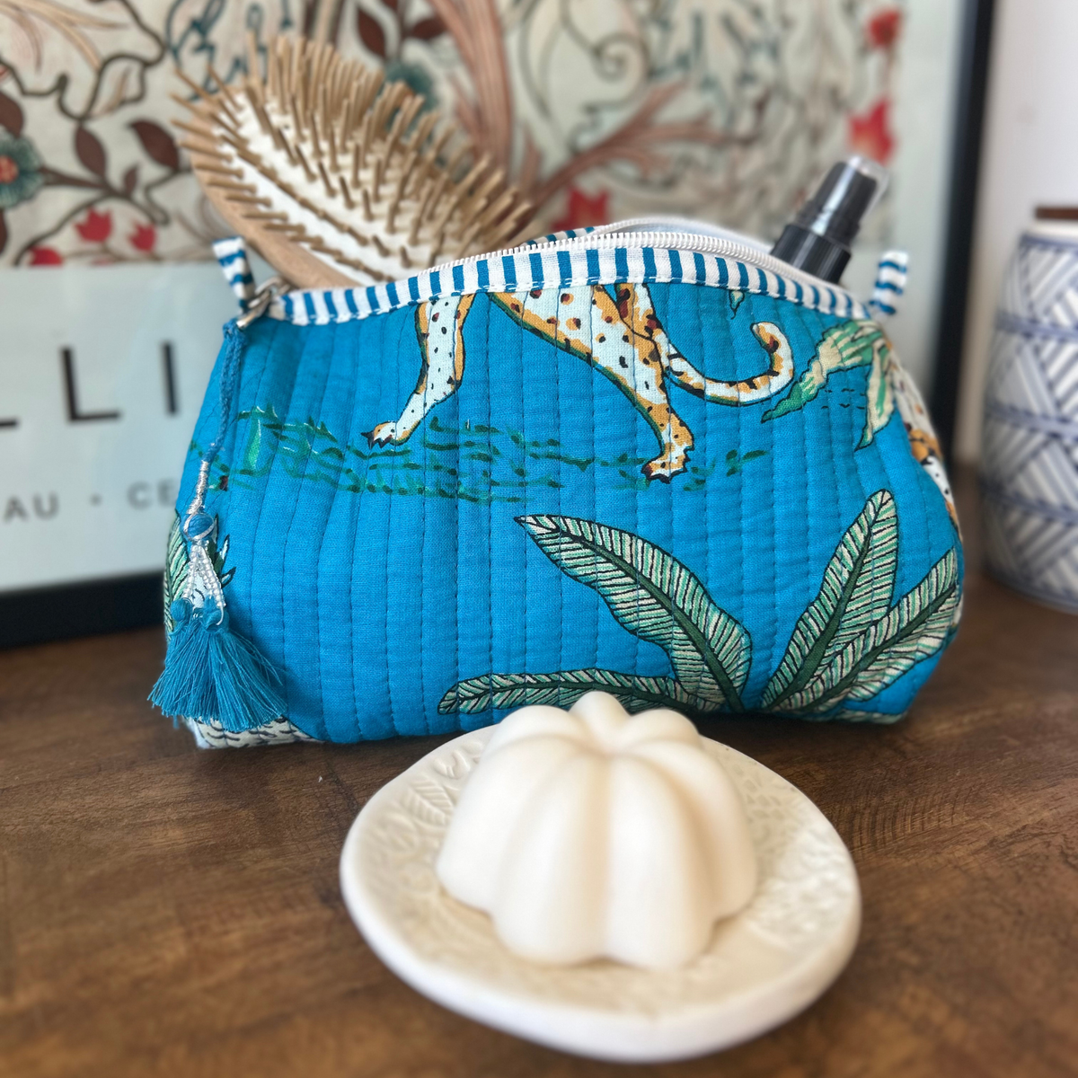 Quilted Jungle Pouch